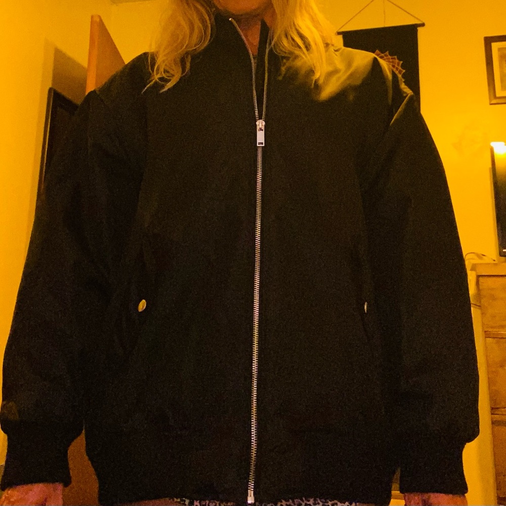 Forever 21 Black Bomber Jacket